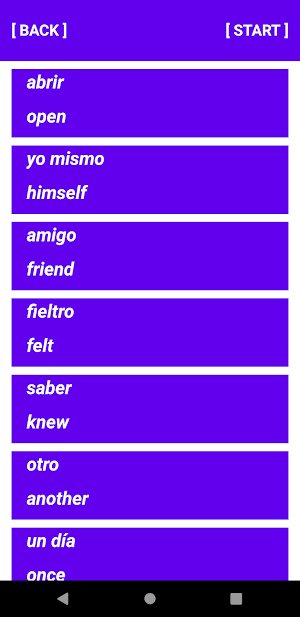 1000 Spanish words Screenshot 2