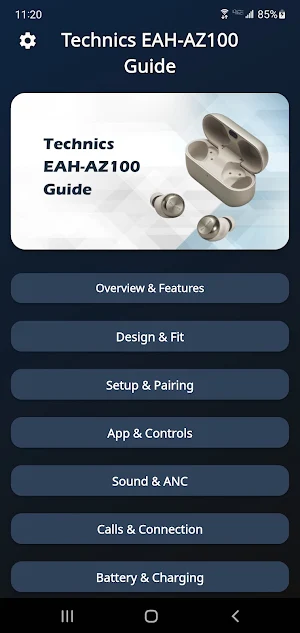 Technics EAH-AZ100 Guide Screenshot 1