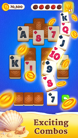 Solitaire Coffee: Mahjong Game Screenshot 1