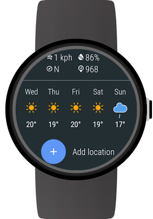 Weather for Wear OS (Android Wear) Screenshot 1