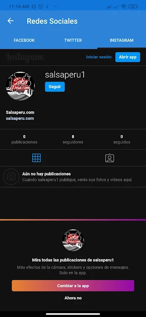 salsaperu.com Screenshot 2