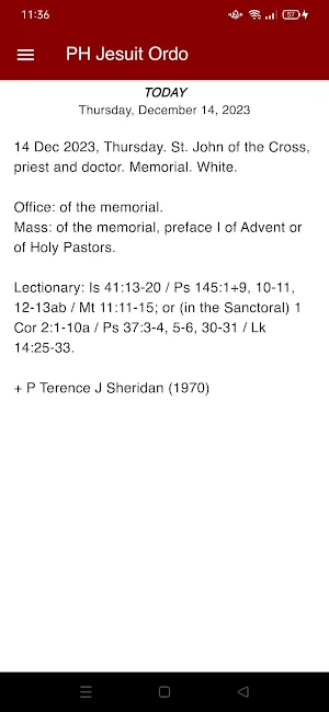 PH Jesuit Ordo Screenshot 0