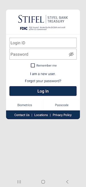 Stifel Bank Treasury Screenshot 0