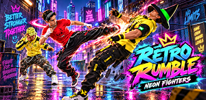 Retro Rumble: Neon Fighters Screenshot 0