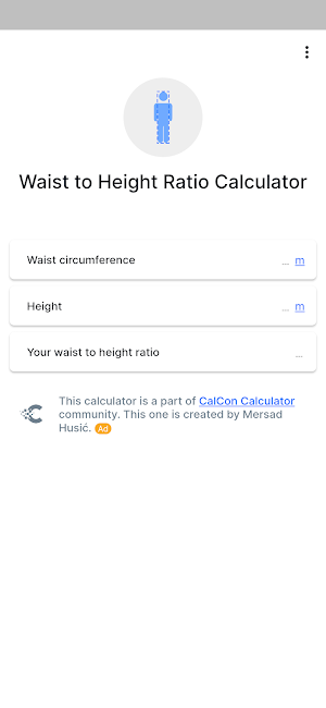 Waist to Height Ratio Screenshot 0