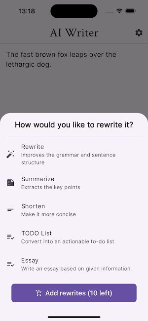 Paraphrase & Rewrite Screenshot 3
