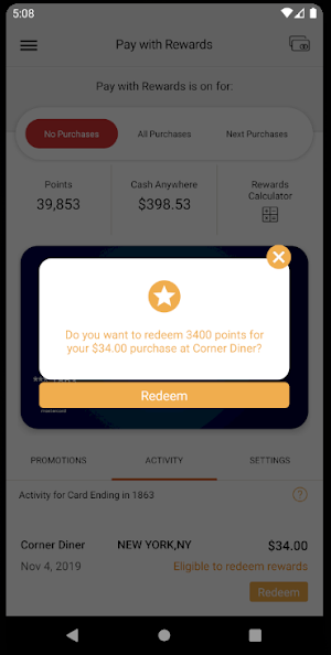 Pay with Rewards Screenshot 3