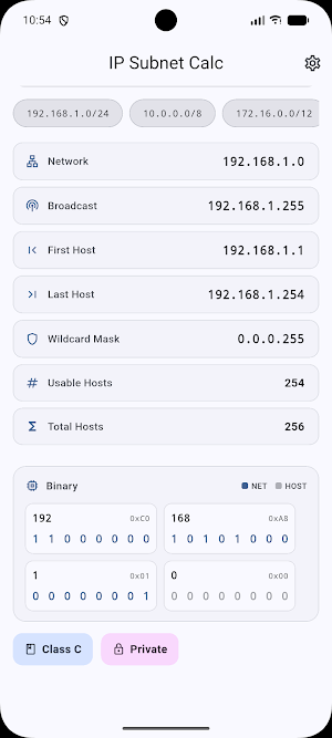 IP Subnet Calculator: CIDR Screenshot 1