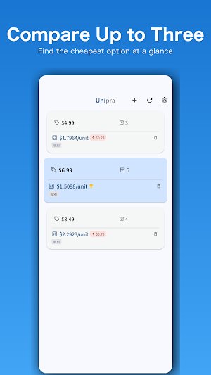 Unipra - Unit Price Compare Screenshot 1
