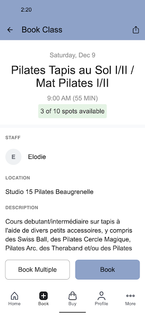 Studio 15 Pilates Screenshot 2
