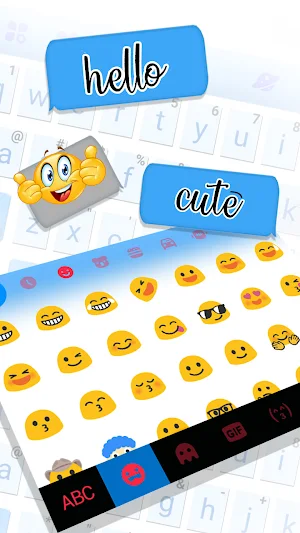 Blue Chats Keyboard Background Screenshot 2