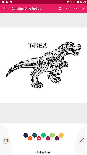 Dinosaur Robot Coloring Screenshot 0