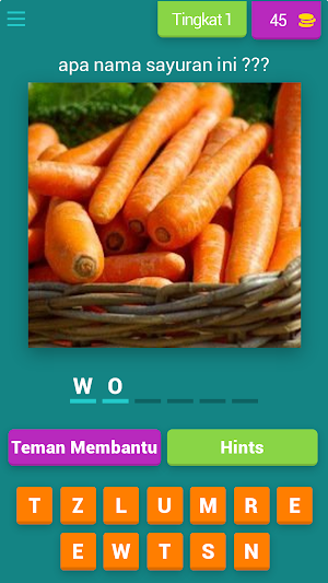 tebak gambar nama sayuran Screenshot 0