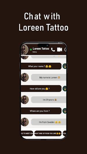 Loreen tattoo fake video call Screenshot 2