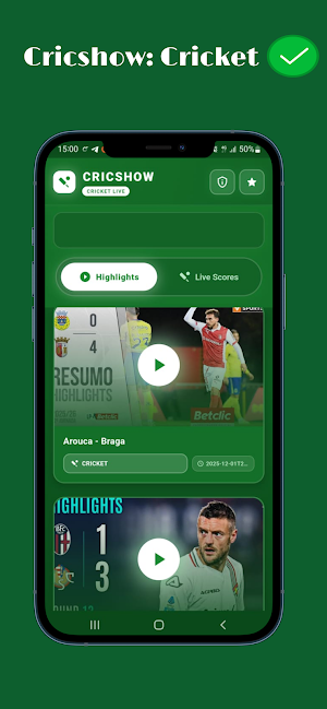 Cricshow: Cricket Live Line Screenshot 1