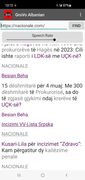 GroVo Albanian Screenshot 3