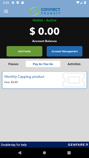 Connect Transit Ticketing Screenshot 2