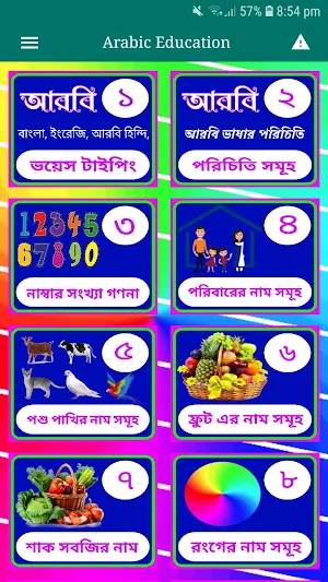 আরবি ভাষা শিক্ষা বাংলা Screenshot 0