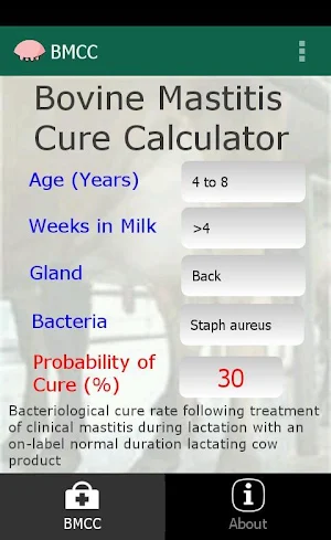 Bovine Mastitis CureCalculator Screenshot 1