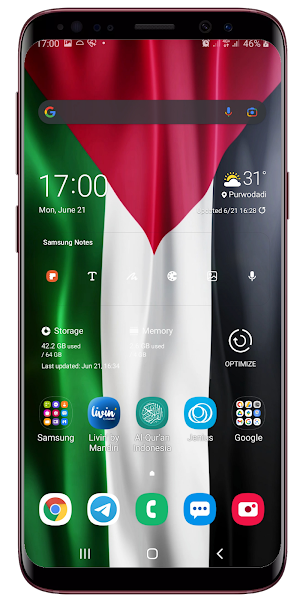 Palestine Flag Live Wallpaper Screenshot 2