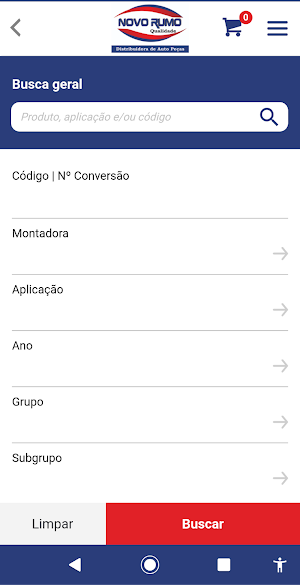 Novo Rumo Distribuidora - Catálogo Screenshot 1