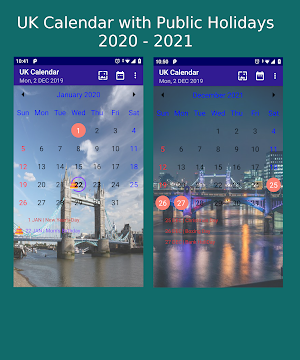 UK Calendar - Holidays 2020 - 2021 Screenshot 0