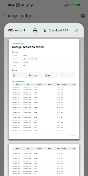 Charge Ledger Screenshot 1