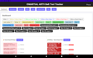 Martial Arts Belt Test Tracker Screenshot 0
