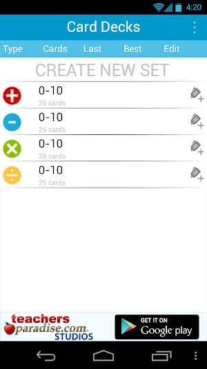 Math Practice Flash Cards Screenshot 1