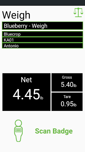 FairPick Lite Harvest Scale System Screenshot 1