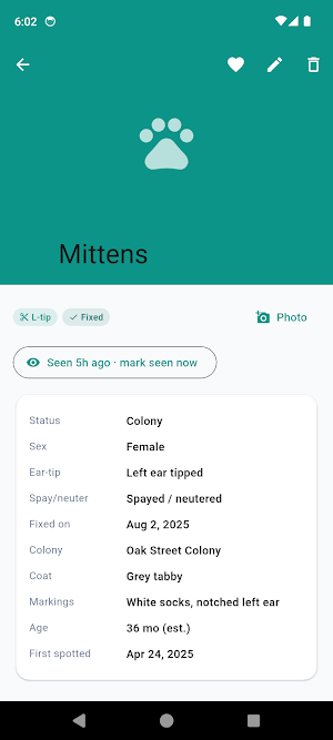CatColony: Cat & TNR Tracker Screenshot 1