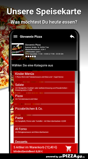 Giovannis Pizza Trier Screenshot 3