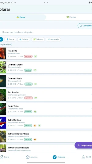 Aquaria: Gestor de Acuarios Screenshot 2