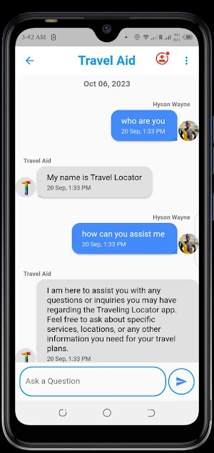 Travel Locator Screenshot 2