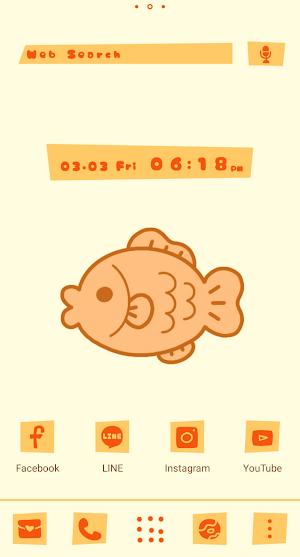 Mr. Taiyaki Theme +HOME Screenshot 0