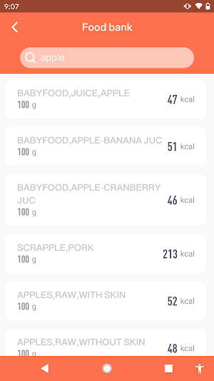 Food Scale Screenshot 1