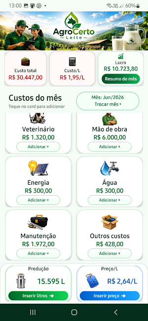 AgroCerto Leite Screenshot 1