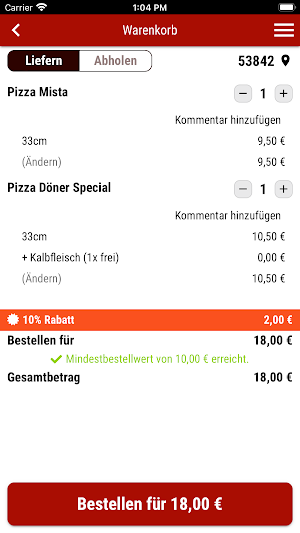 Best Pizza Kebabhaus Screenshot 1