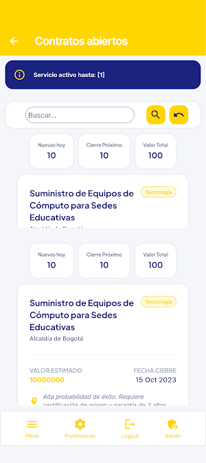 Contratos Colombia Screenshot 1
