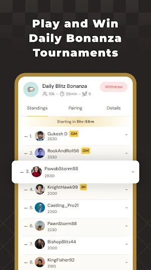 CircleChess - Live Tournaments Screenshot 1
