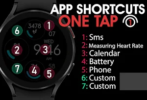 Digital Black Watch Face Screenshot 3
