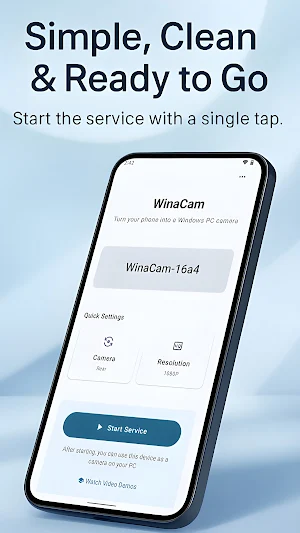 WinaCam: Driverless Webcam Screenshot 1