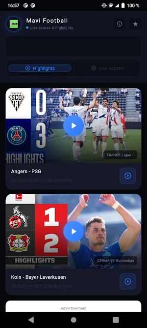 Mavi Football - Live Score Screenshot 1