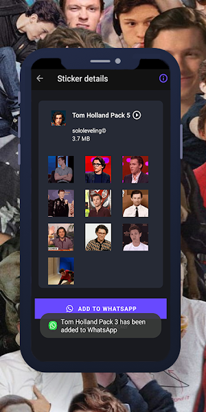 Tom Holland Animated Stickers Screenshot 3