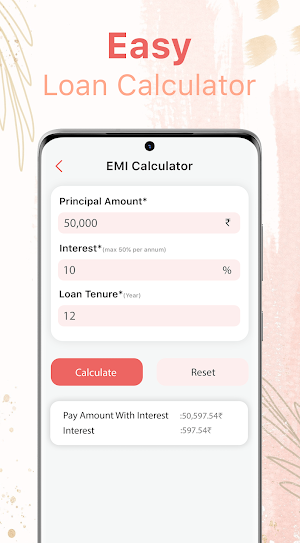 LoanPay - EMI Loan Calculator Screenshot 2