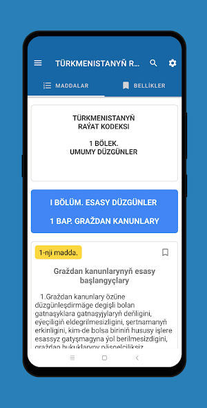 Türkmenistanyň Raýat Kodeksi Screenshot 1