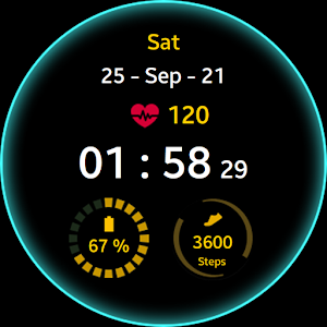 Green Glow Watch Face Screenshot 1
