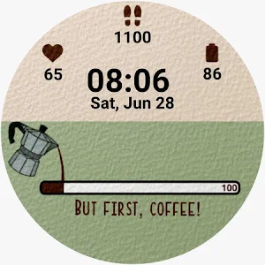 Coffee Recharge watch face Screenshot 1