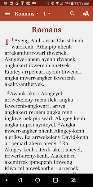 Alyawarr Bible - Angka Mwerr-a Screenshot 1