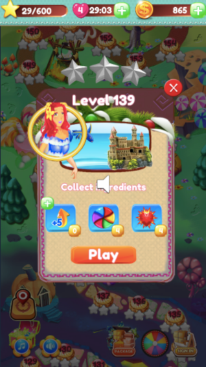 Mermaid Treasure Hunting(No ads) - Match3 puzzle screenshot 2